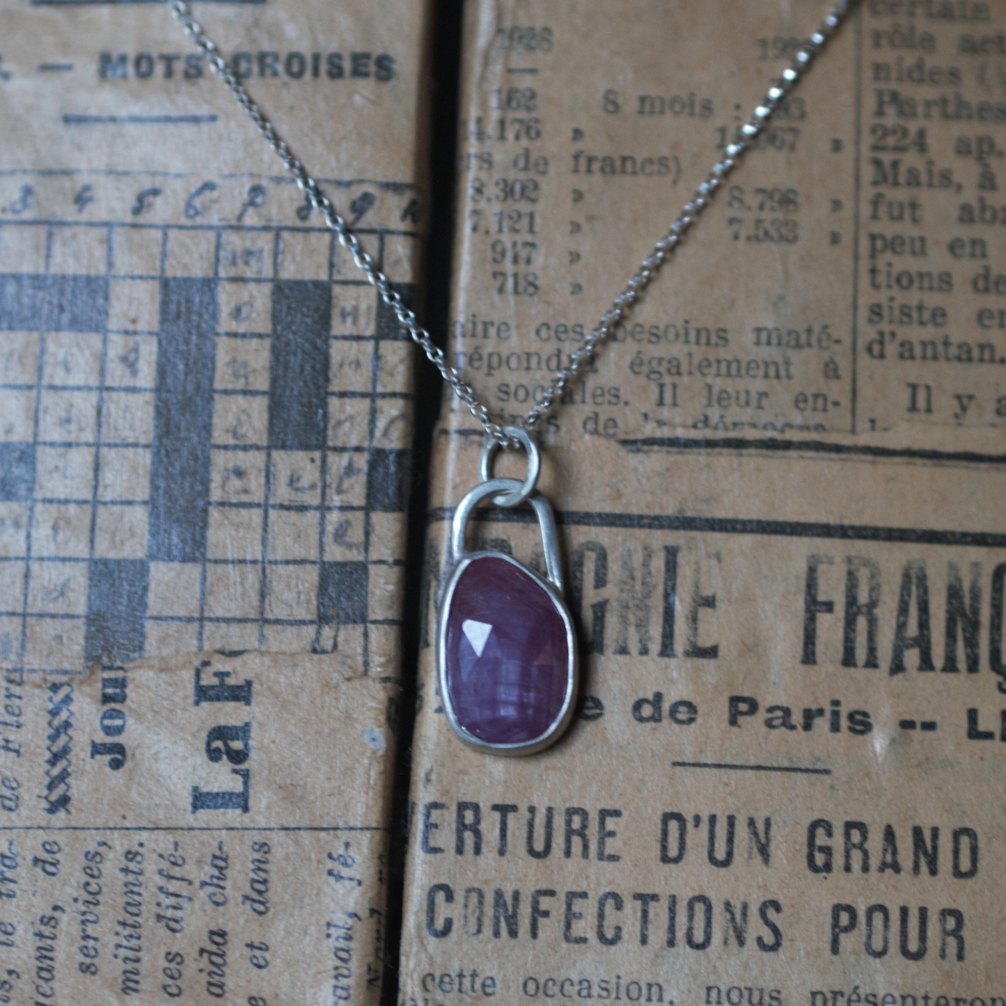 Pink Sapphire Charm