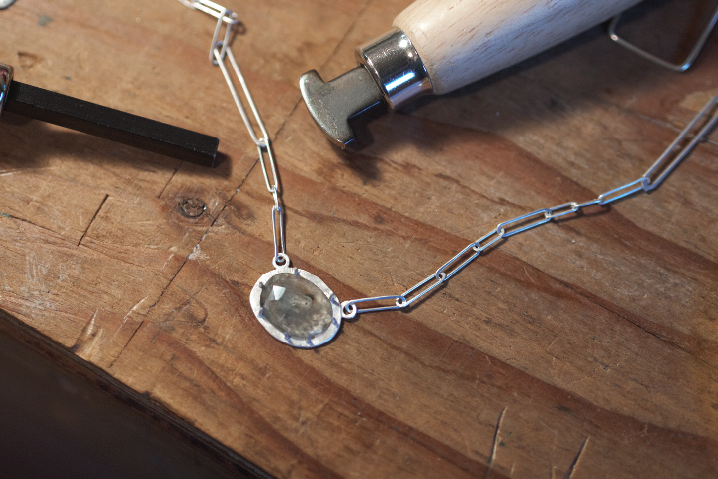 Round Sapphire Necklace