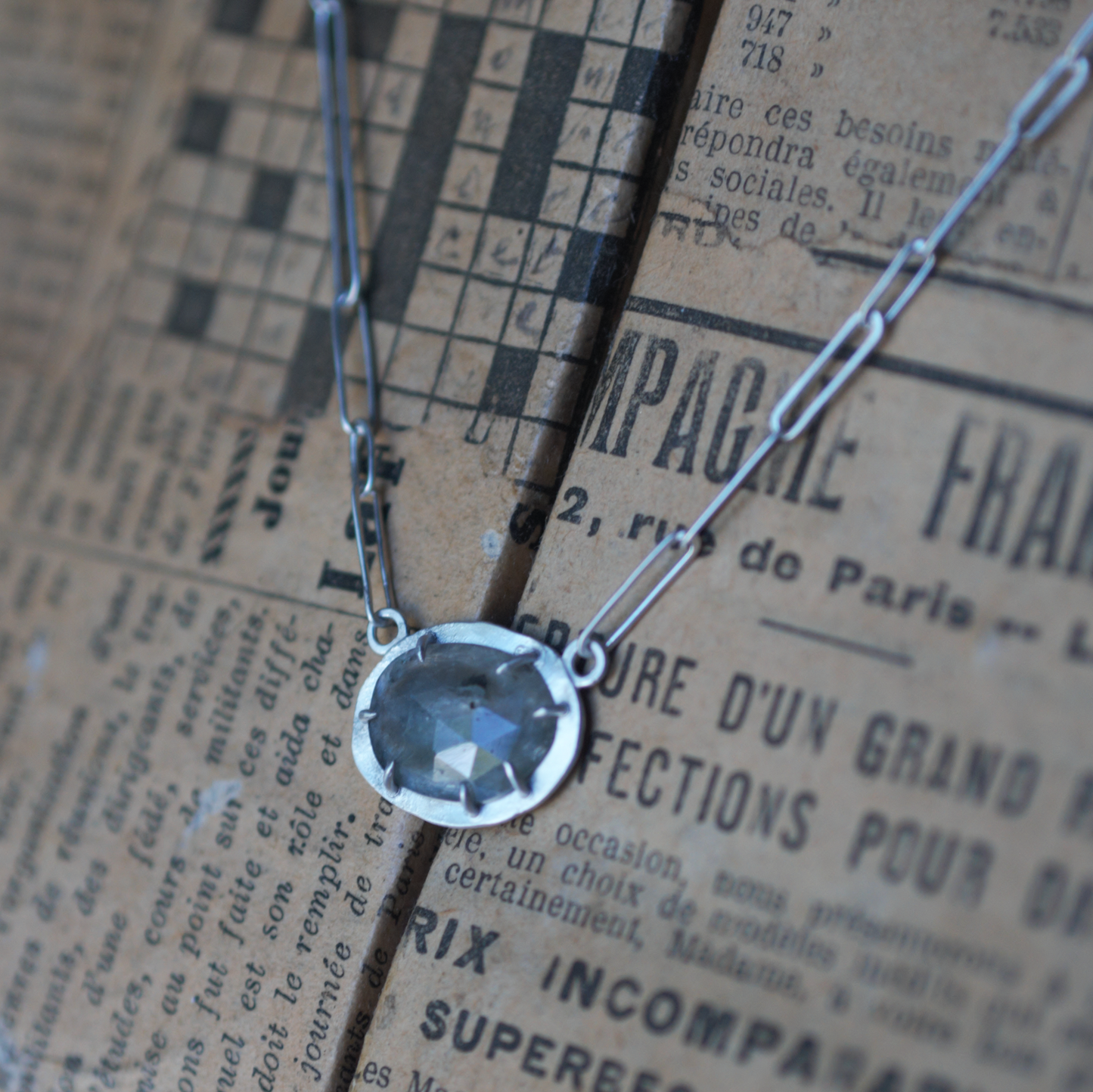 Round Sapphire Necklace