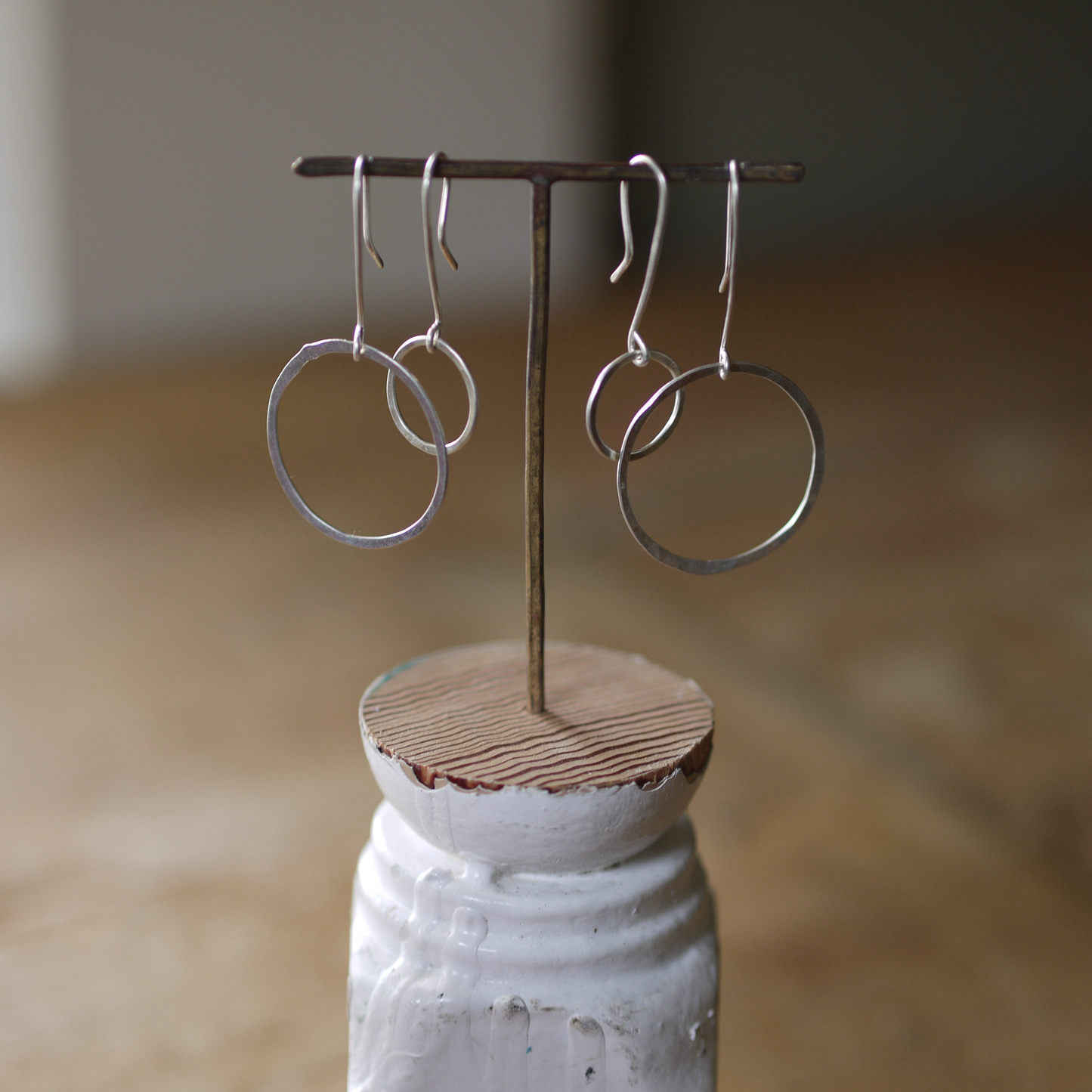 Small Silver Circle Dangles