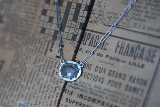 Round Sapphire Necklace
