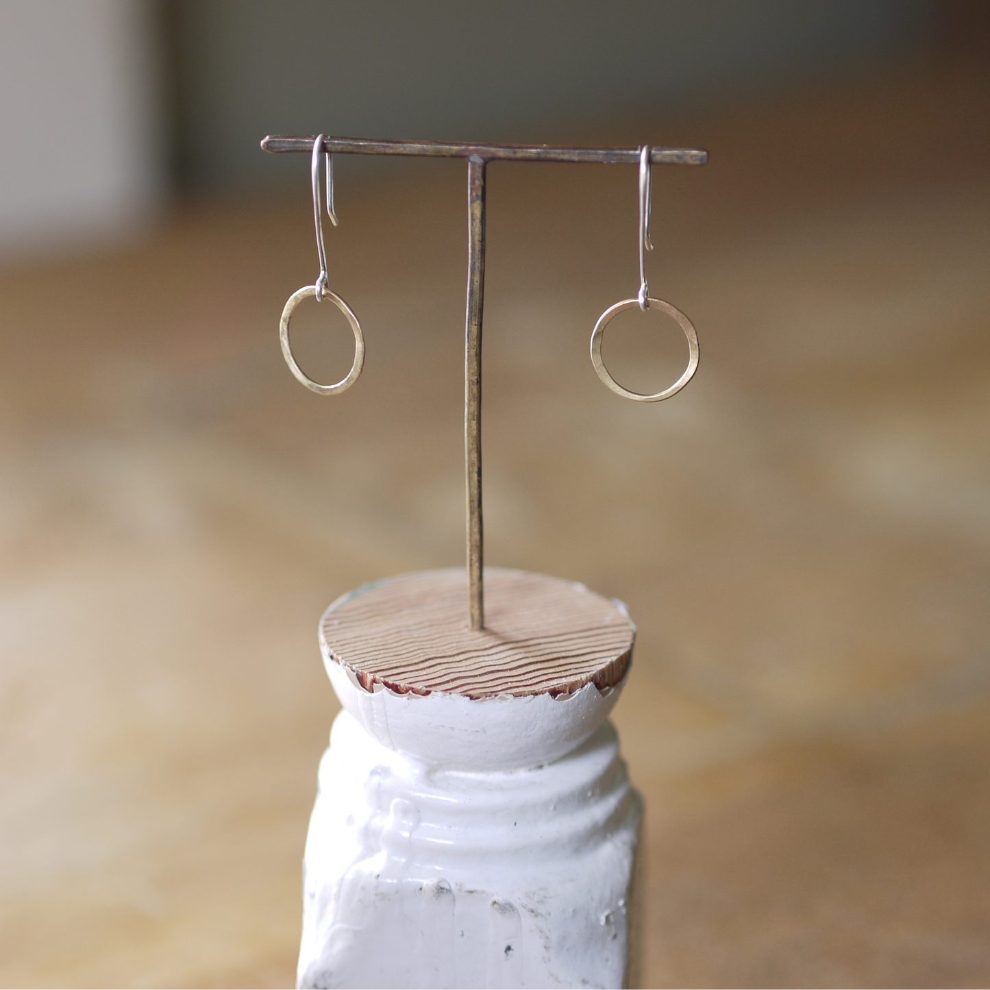 Small Brass Circle Dangles
