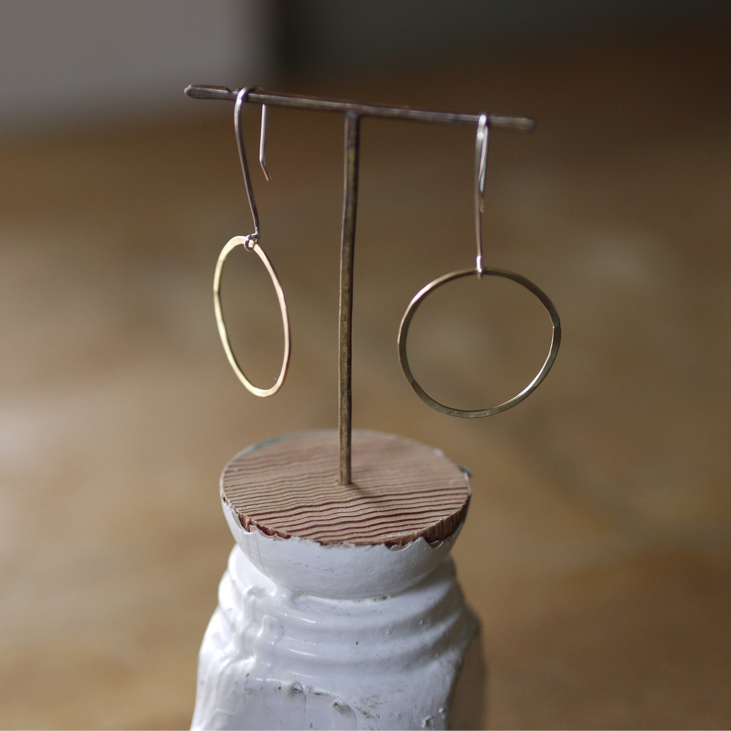 Large Brass Circle Dangles