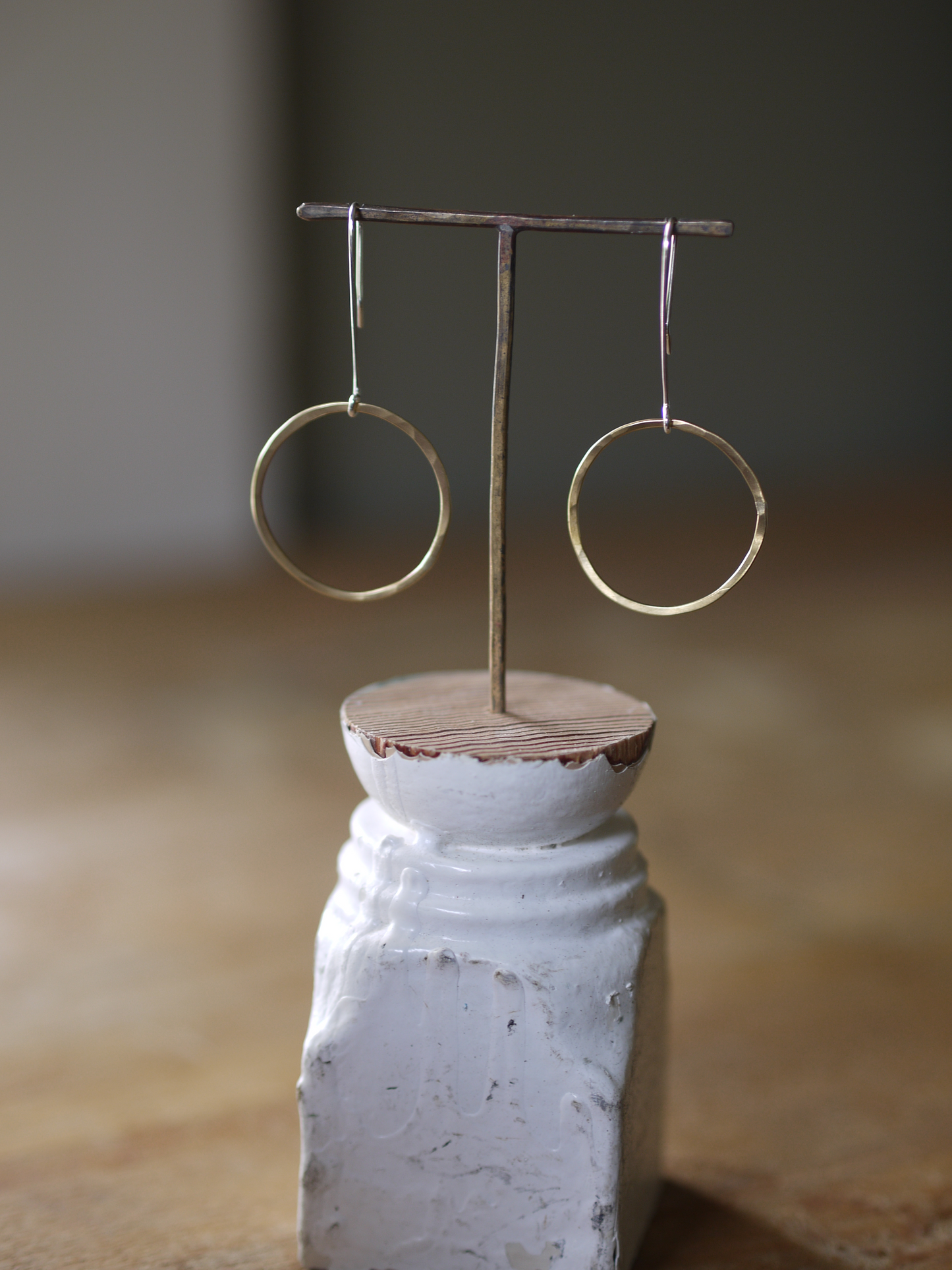 Large Brass Circle Dangles