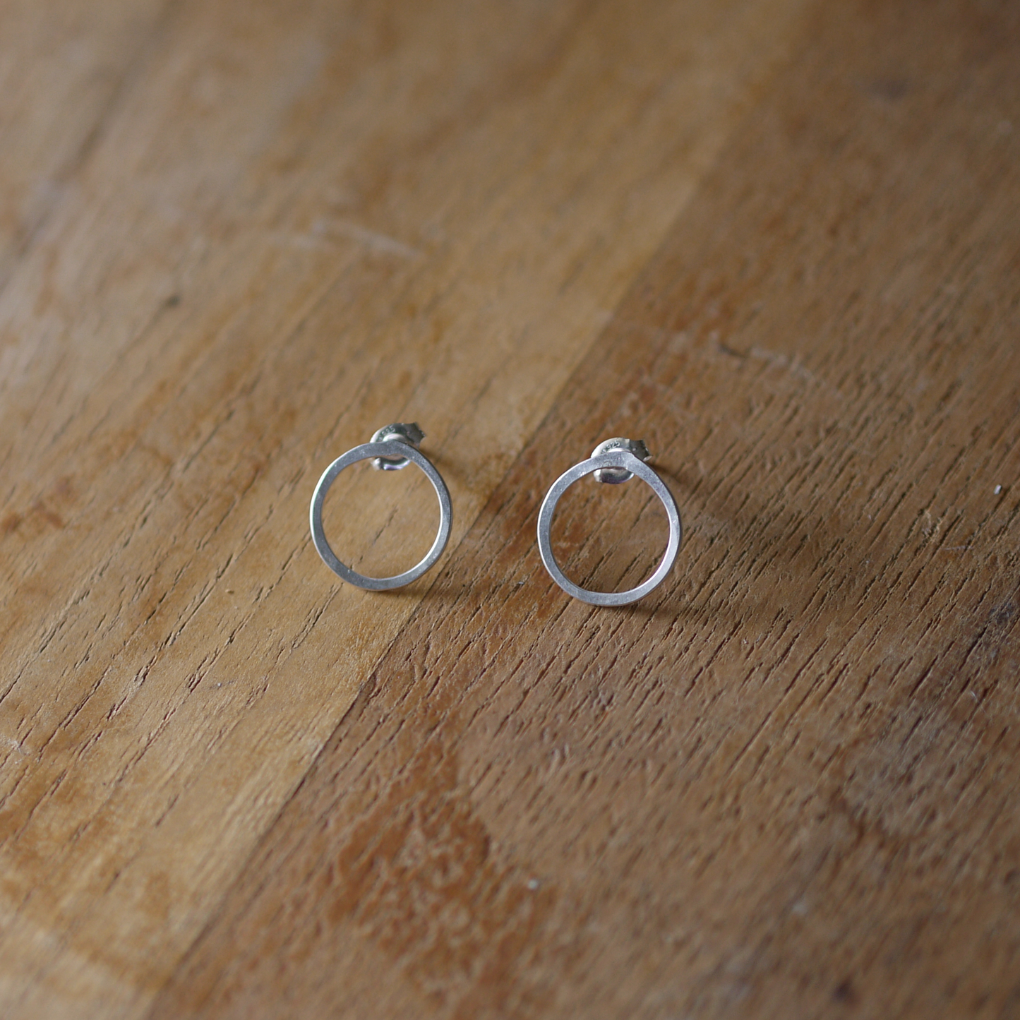 Small Silver Circle Studs