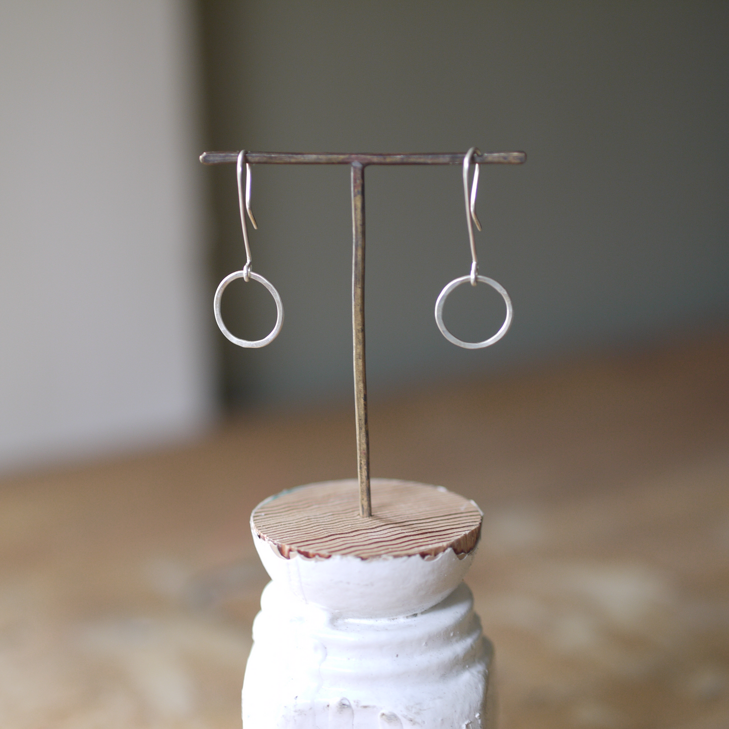Small Silver Circle Dangles