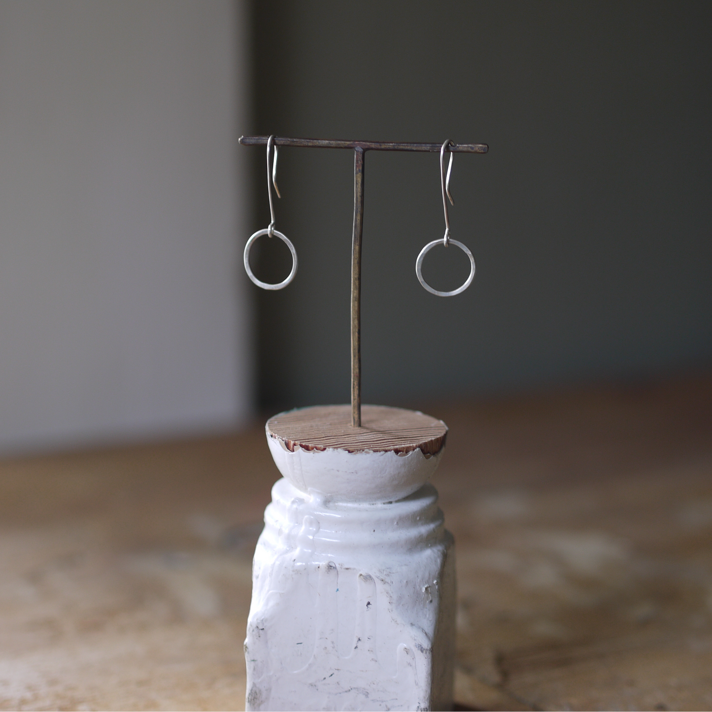 Small Silver Circle Dangles